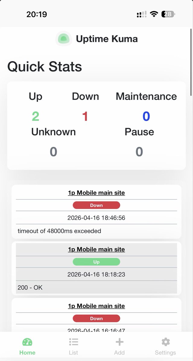 AndrewFishy1's tweet photo. @1pMobile It’s not like we could check the website, even if we wanted to, it’s been down for two hours now https://t.co/QrENsR4kiW