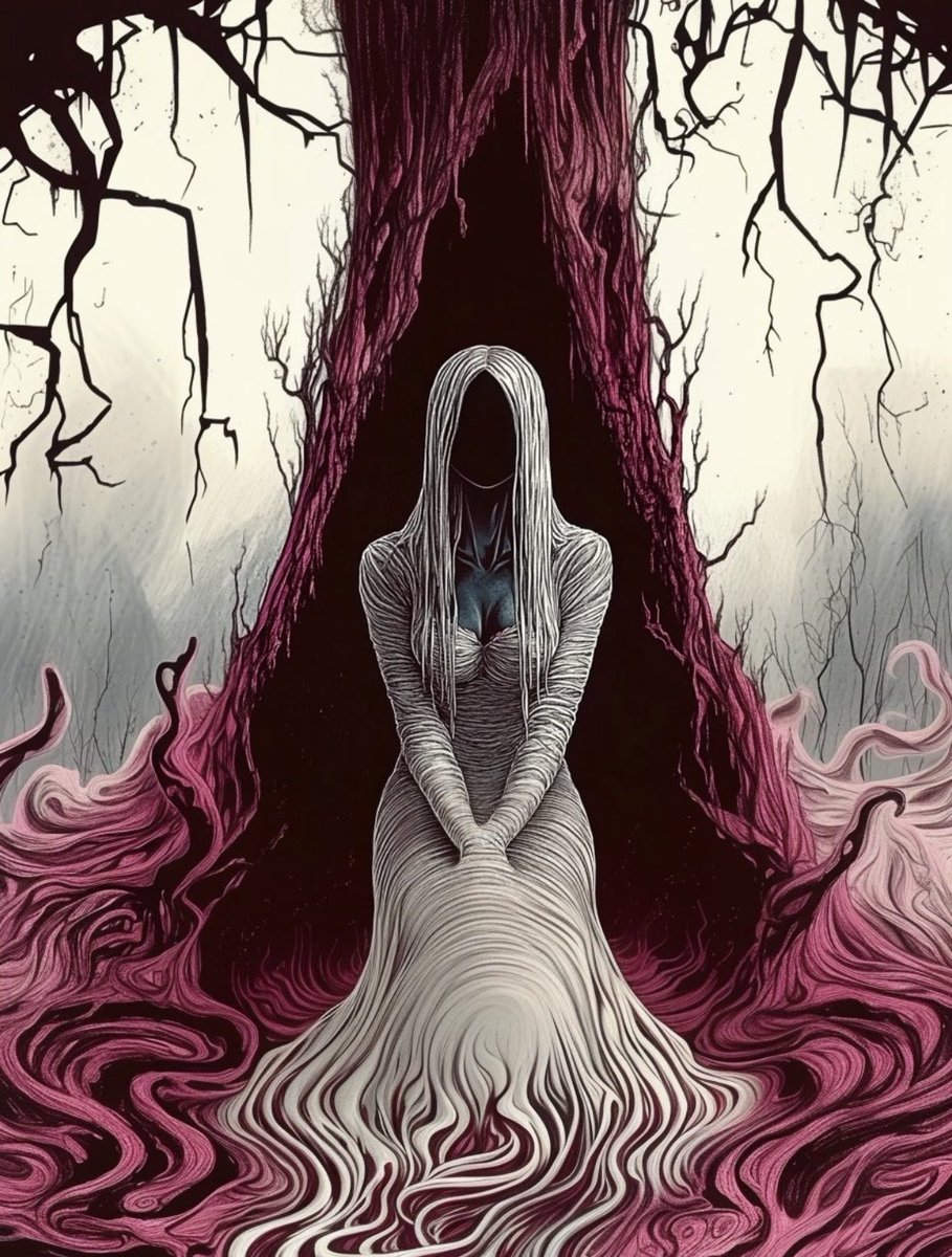 Changedhandle1's tweet image. Unholier than thou 
A marvel you can’t unsee
She-Bitch and her tree

(unholy)
#horrorprompt 
@horrorprompt 

(marvel)
#haikuchallenge 
#haiku 

That 👊

Art by @TheUnclean