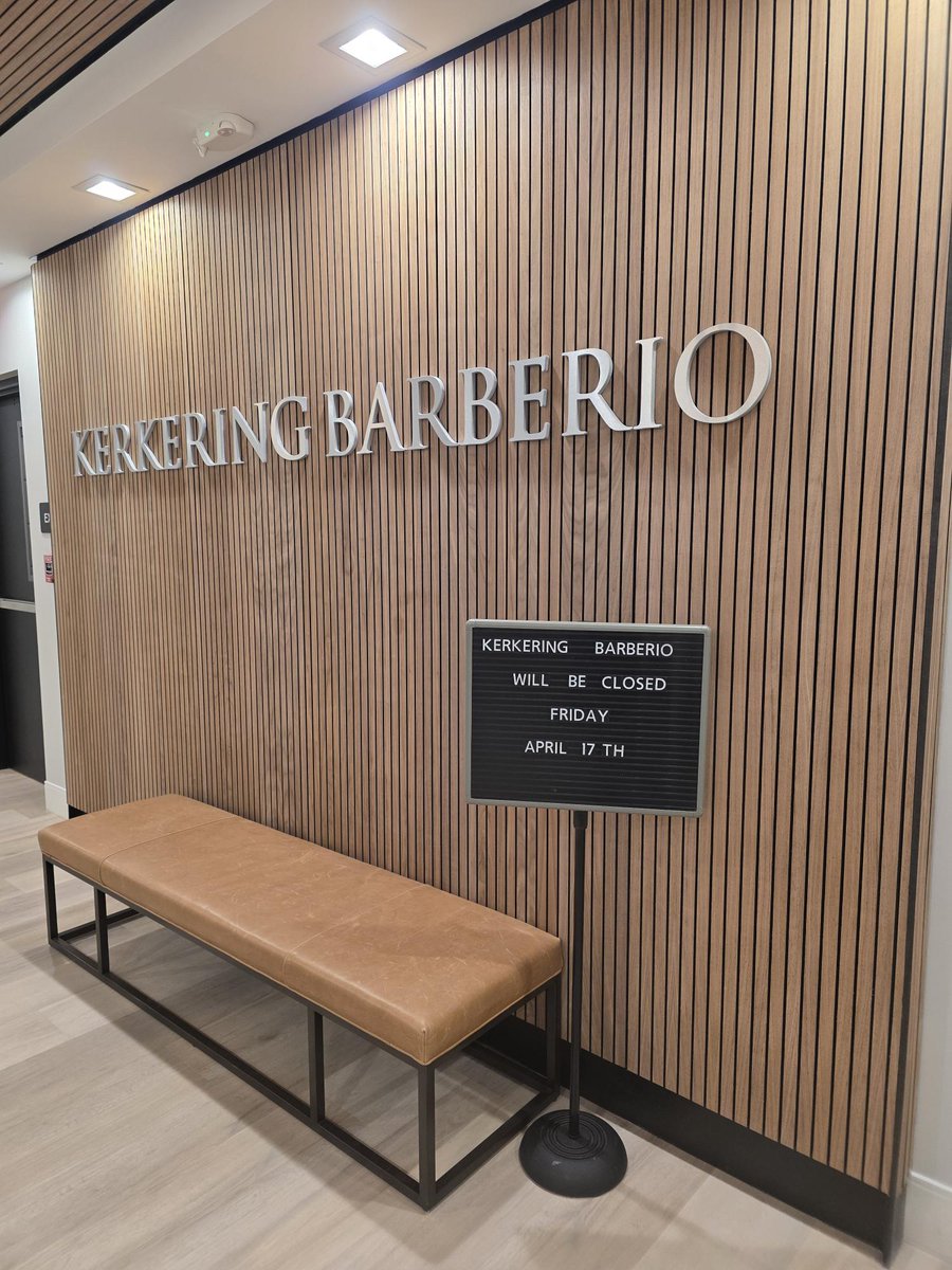 KerkeringB's tweet photo. Friendly reminder that all three Kerkering Barberio locations will be closed on Friday, April 17th.

We hope everyone has a wonderful weekend! https://t.co/pVt0Pe3t84