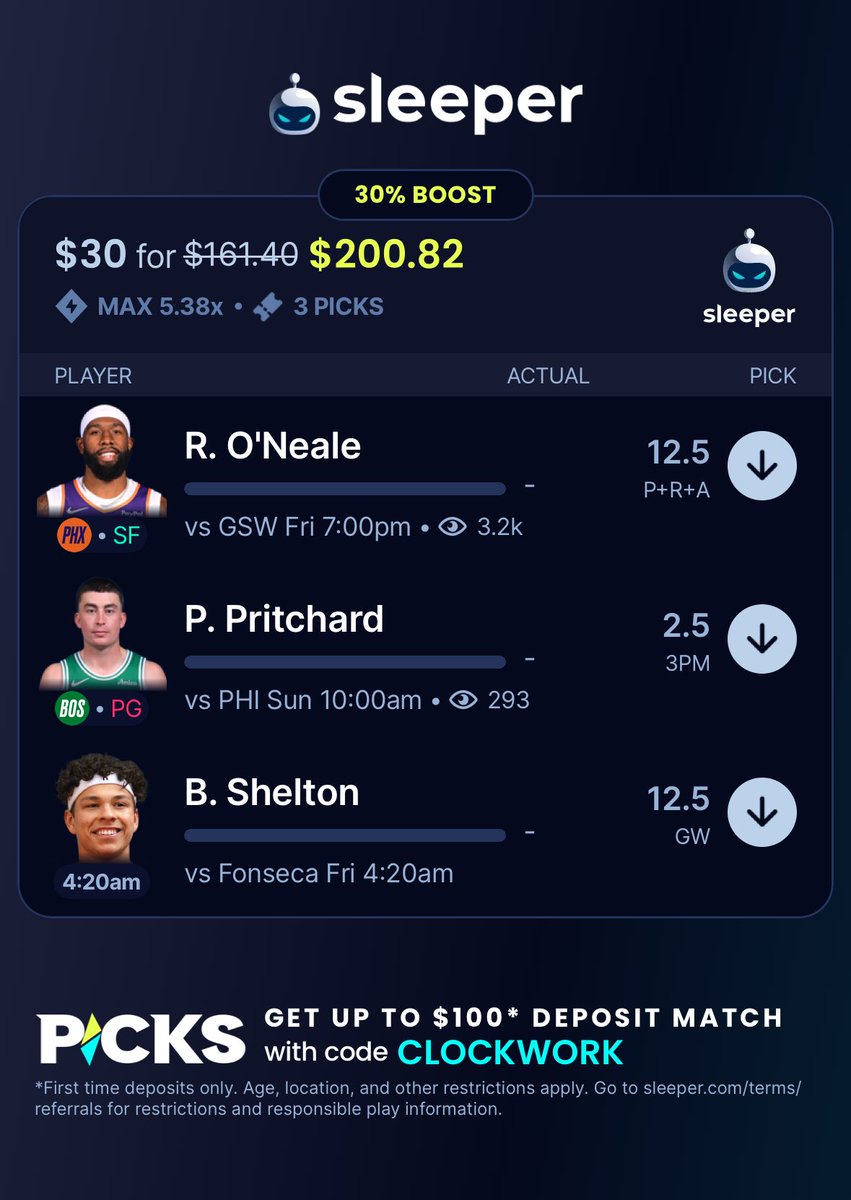 Tristan - Clockwork Sports tweet media