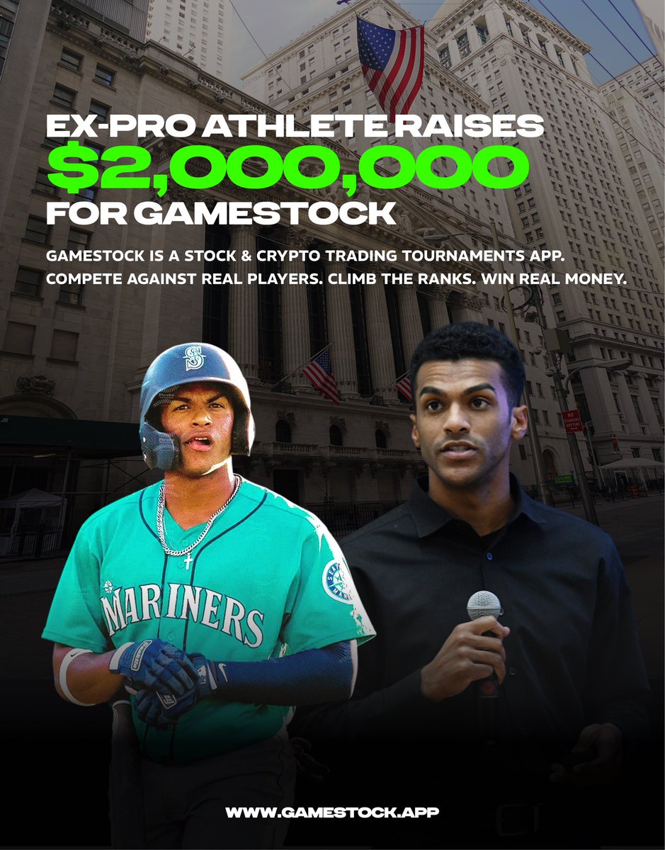 antoinemistico's tweet photo. We just raised $2M for GameStock.

Led by @peakxvpartners + angels behind Robinhood, eToro & Alpaca.

My path makes zero sense on paper:

• Played pro baseball (in Seattle @Mariners org)
• Built my personal Spotify to 1.1M listeners last year
• Now building GameStock alongside @eastondana1 turning trading into a sport

GameStock = poker-style trading tournaments.

Anyone can host a tournament with their audience/friends, set entry fees, and compete for real money.

Creators who’ve already hosted on our app: Bob Menery, Charan Invests, Stock Dads, PB Investing + more. (Combined 4M+ followers for our creators)

Why compete against bots and institutions when you can compete against real humans?

Trading is the next global sport, and GameStock is where you will prove yourself.