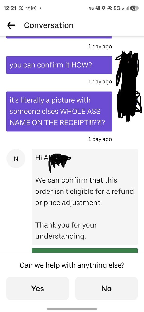 AmiliXo's tweet photo. @Uber_Support My husband isn’t on social media which is why I stepped for our shared UberX account. After multiple interactions with support, showing pics &amp; having to REORDER the meal for dinner. Still no help &amp; being told what we received was our order although it’s a different  @Uber_Support https://t.co/wOPaCdbHEs