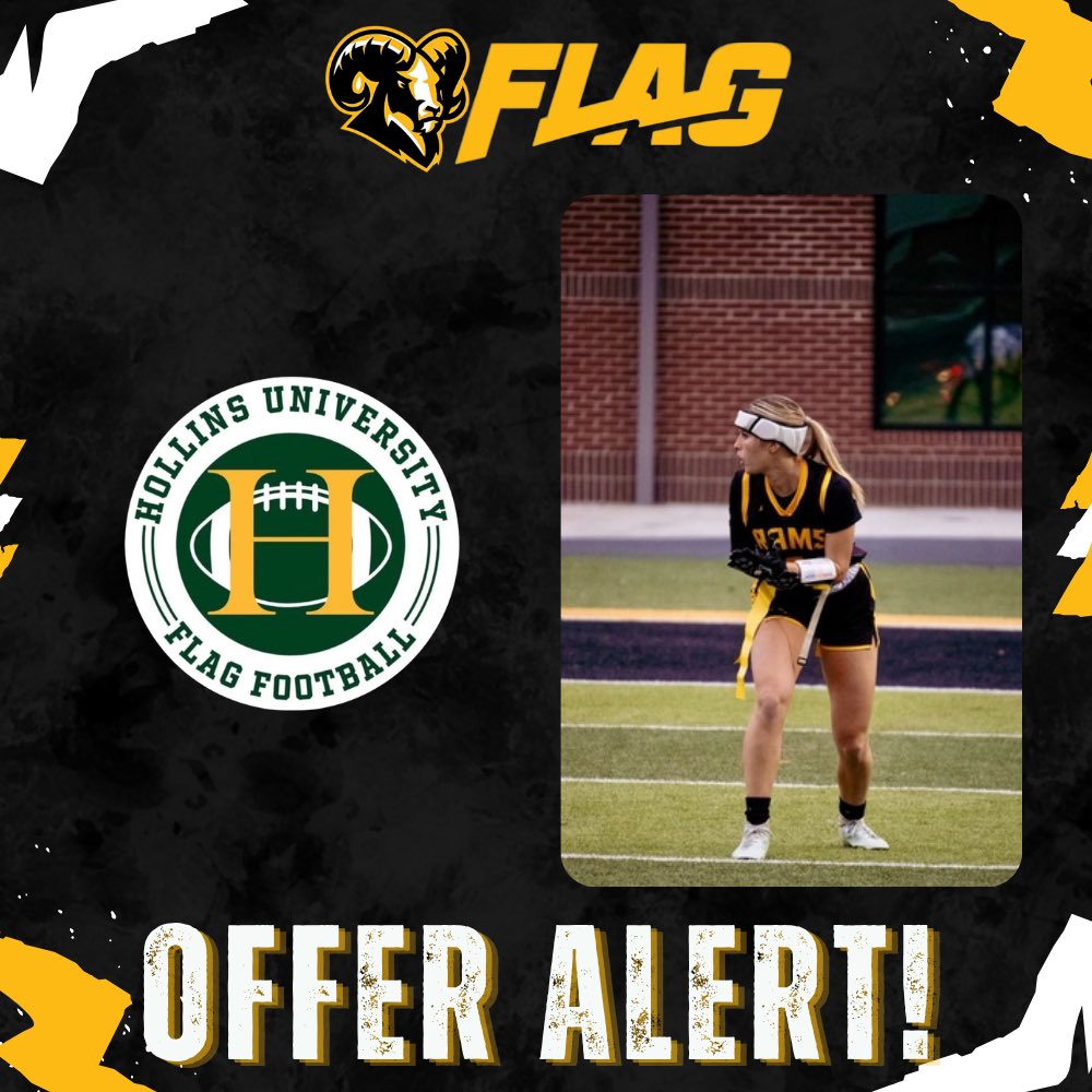 After a great conversation with Coach McPherson I’m excited to receive my first offer from <a href="/HollinsU/">Hollins University</a>! #AGTG <a href="/luis_tyson/">Luis Tyson</a> <a href="/Andy_Villamarzo/">Andy Villamarzo</a> <a href="/DbCoachJulian/">Julian Colvard</a> <a href="/WmnsCollFlagFB/">Women's College Flag Football</a> <a href="/scoutSMART_/">scoutSMART®</a> <a href="/CSAPrepStar/">PREPSTAR</a>