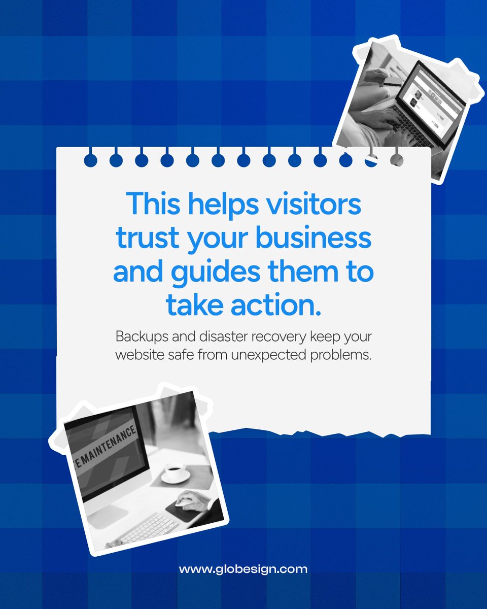 Globesign1's tweet image. With professional Website Maintenance in Chicago, your site stays secure, fast and up-to-date attracting visitors, building trust, and boosting conversions.
Learn more: globesign.com/website-mainte… 

#digitalmarketing #webdevelopment #newwebsite #webdevelopment