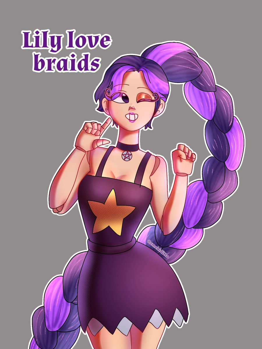 smokiditto's tweet image. Mi lokita favorita con diseño favorito💜. Y nop, no me olvidé de su polito, me gusta así, sin eso jsjs. 🙂‍↕️🫰

#LilyLoveBraids #poppyplaytime #fanart #poppyplaytimefanart #SoftNSFW