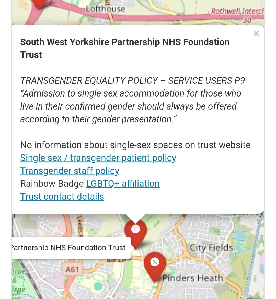 WRNKirklees's tweet photo. @BTHFT @SEENinHealth @CHFTNHS @LeedsHospitals @MidYorkshireNHS Not to forget our MH Trusts where women & girls are at their most vulnerable
Where a man living in a self IDing, confirmed gender allows him access to opposite sex accommodation & takes precedent over the needs of women & girls
@allofusinmind
#OneYearLater
#SafeguardingFail https://t.co/gqgDOkGqbl