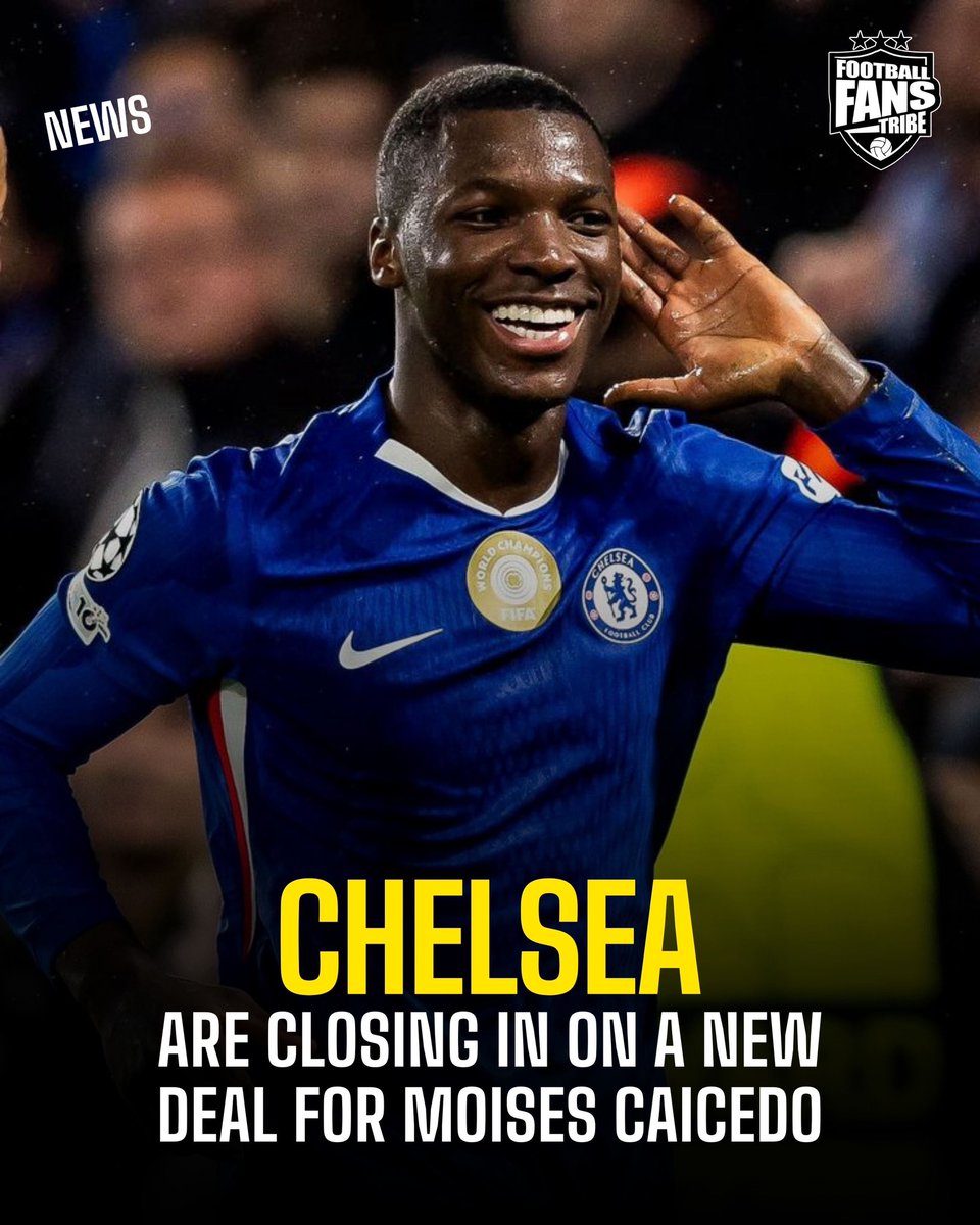 FansTribeHQ's tweet image. Chelsea Midfielder Moises Caicedo has already given green light to a long term contract that could see him stay at Chelsea until June 2033

Improved Salary ✅
Announcement ⏳

#chelsea #caicedo #football