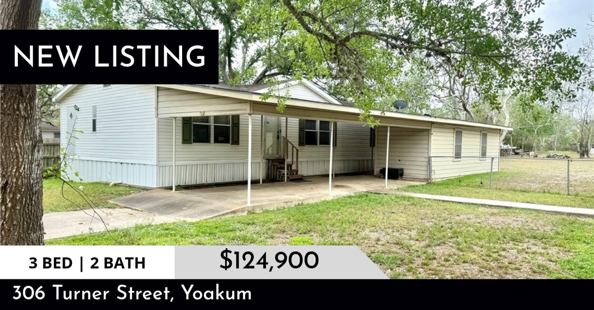 LenaTXRealtor's tweet photo. 📍 New Listing 📍 Take a look at this fantastic new property that just hit the market located at 306 Turner Street in Yoakum. Reach out here or at (361) 208-3302 for more information!

Listed by Mark Manning

Lena Manning, Texas RE... https://t.co/KWaQUYV7BY https://t.co/DEHwa68wKM