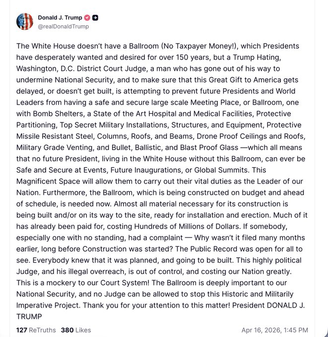OurShallowState's tweet image. This "safe and secure military structure with a bomb shelter" is starting to seem like anything BUT a ballroom.