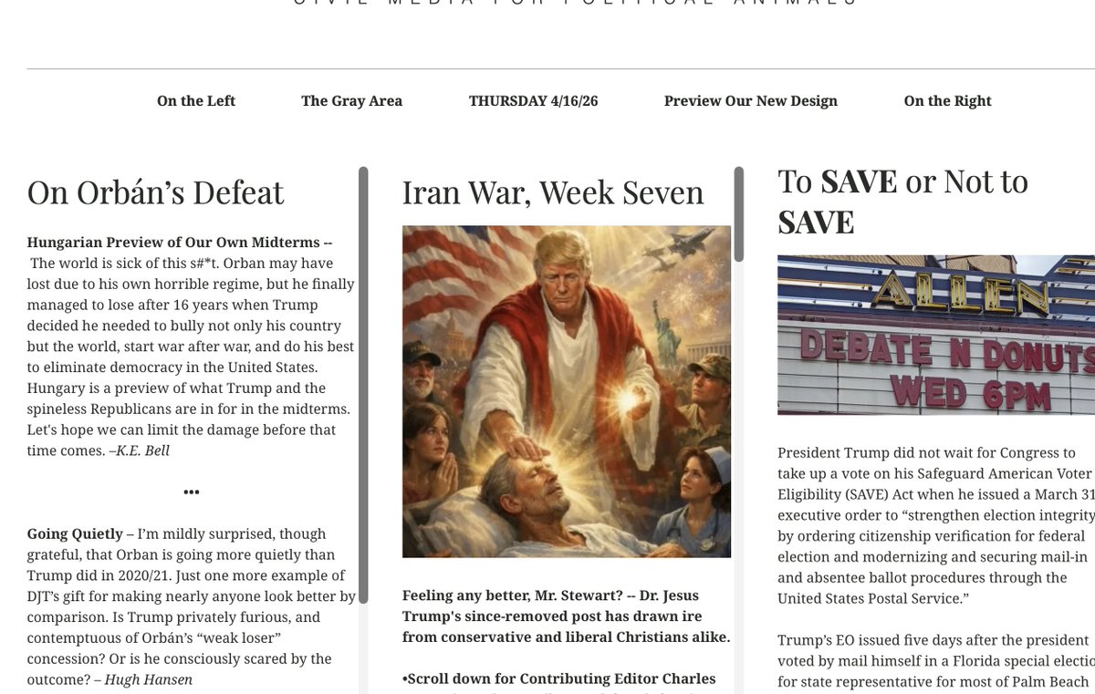 Civil discussion. Fact-based news/aggregate. No echo chambers.
thehustings.news