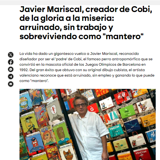 Mariscal no és més q un pobre desgraciat q, amb declaracions anticatalanistes i catalanòfobes, busca desesperadament alguna almoina o empenteta q li permeti alleugerir la puta misèria en la q es va precipitar ja fa uns anys. Trista vida la d'aquest "sector" de l'anticatalanisme.