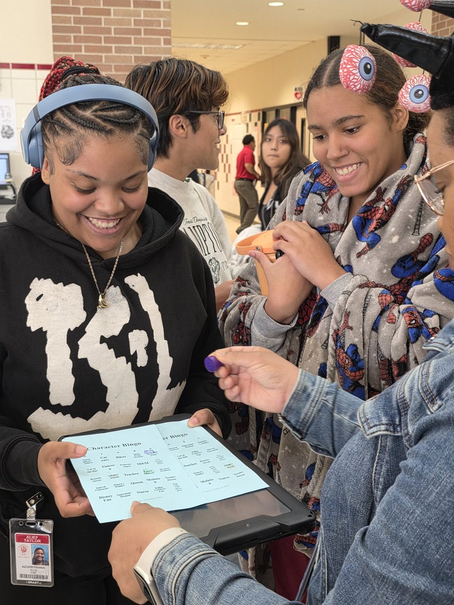 ATHSCounselors's tweet image. Our counselors had so much fun being characters in the "Find someone who... is important" Bingo game!  It was a day full of laughs, support, and excitement! 🦁❤️#havefun #stressless #testingseason
