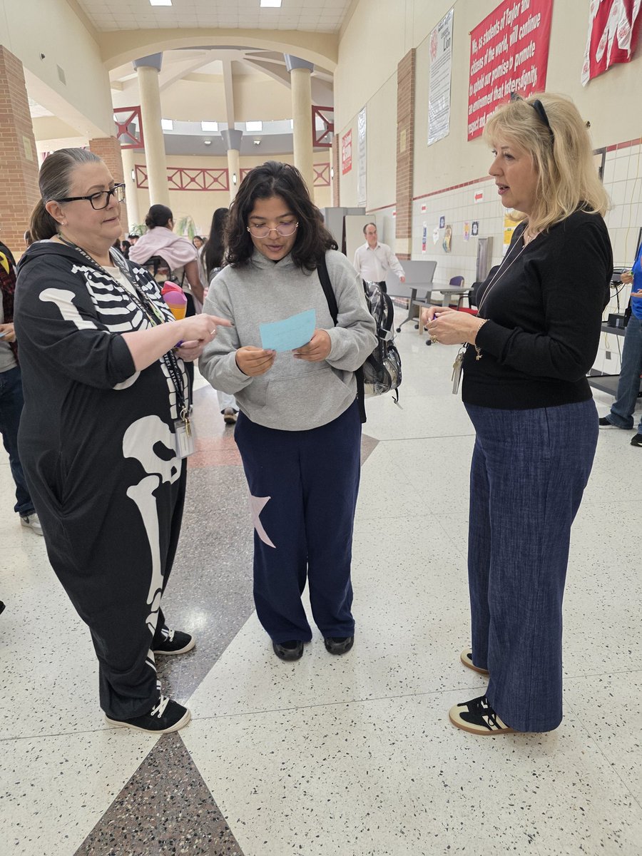 ATHSCounselors's tweet image. Our counselors had so much fun being characters in the "Find someone who... is important" Bingo game!  It was a day full of laughs, support, and excitement! 🦁❤️#havefun #stressless #testingseason