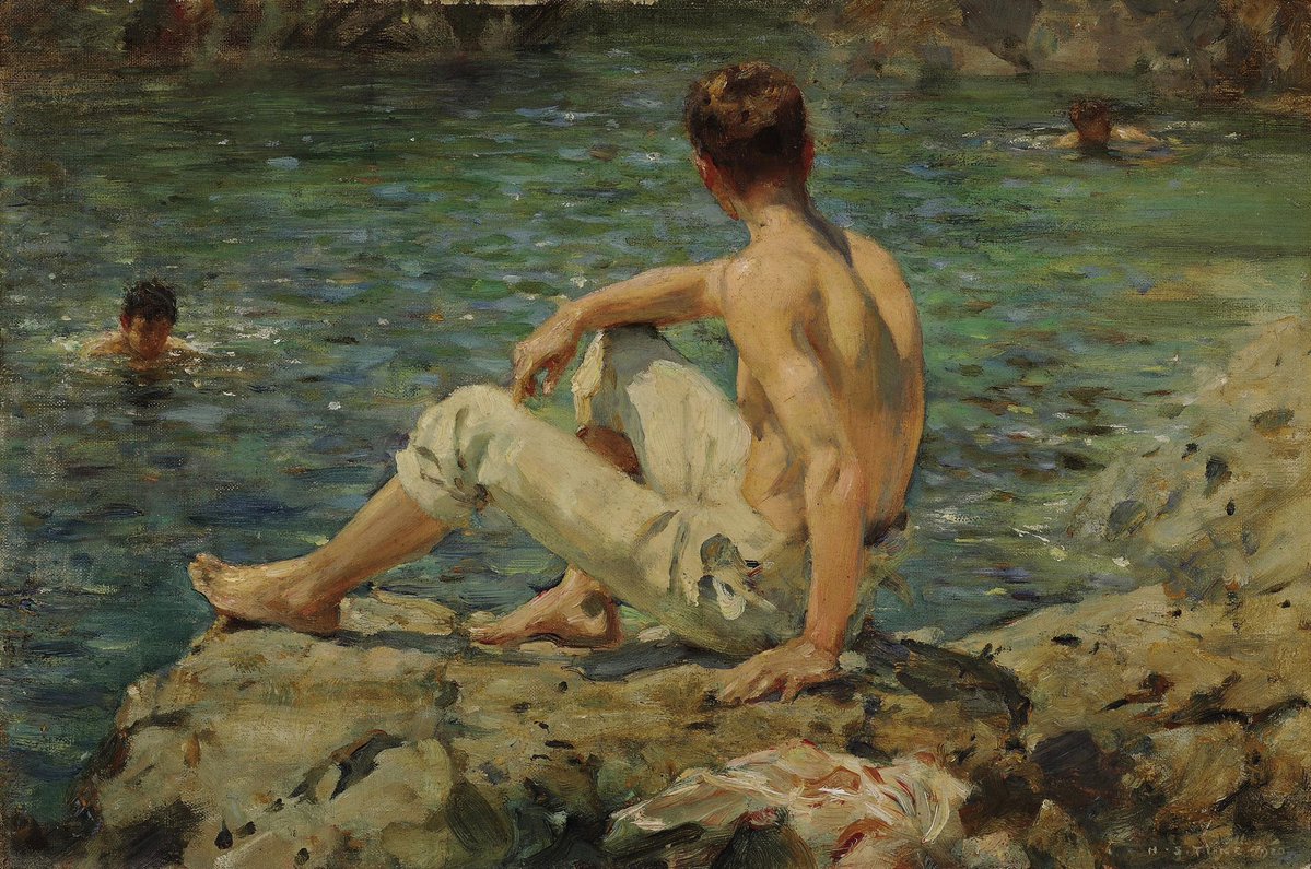 ヘンリー・スコット・テューク
（Henry Scott Tuke、1858-1929）
『緑と金』
（Green and Gold）