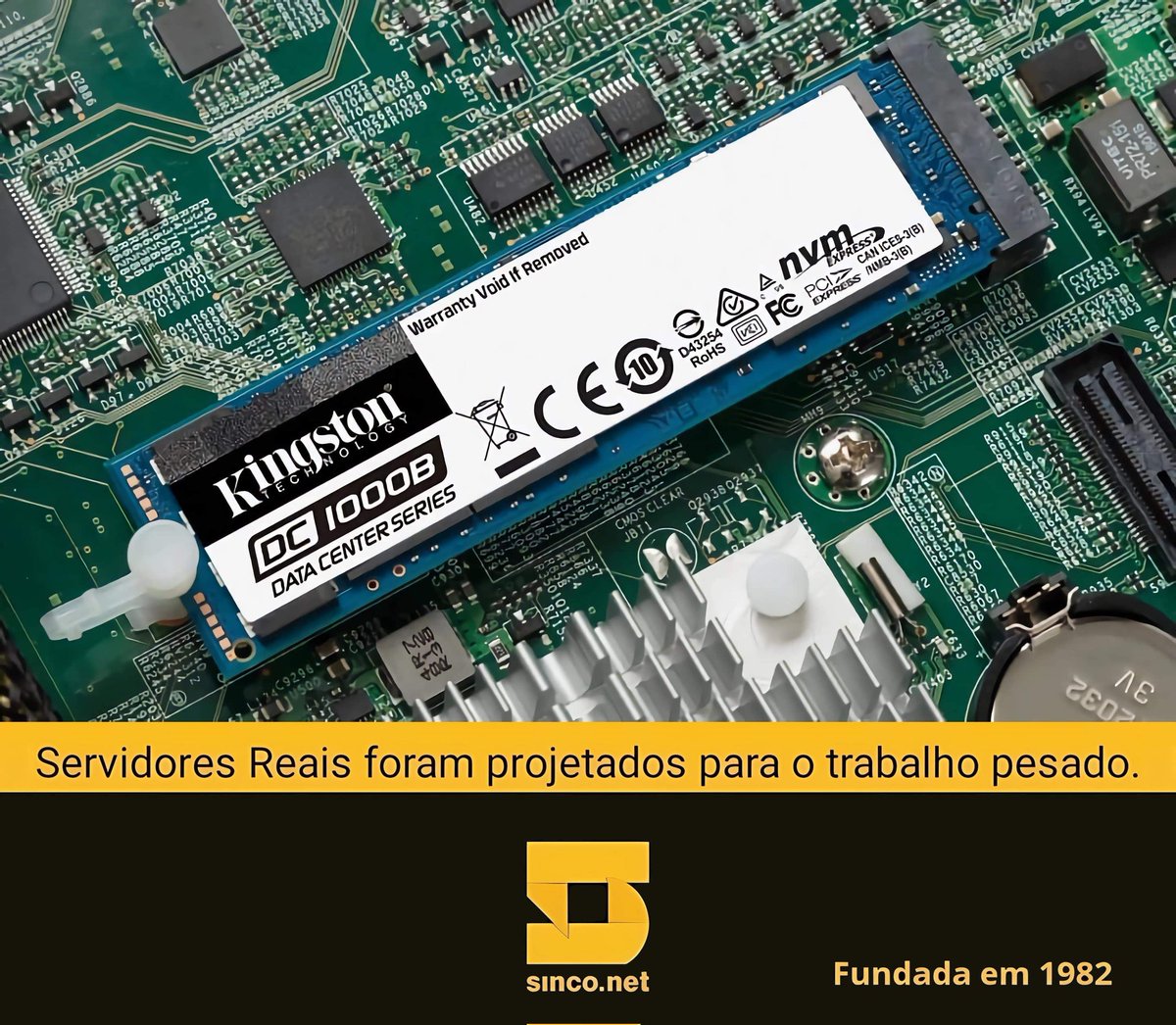 Sinco_Brasil's tweet image. Os SSDs Kingston #DataCenter #SEDC1000B foram desenvolvidos para aceleração do drive de Boot no servidor e têm 5 vezes mais longevidade que um NVMe clássico.

Além de perfeitos para equipamentos novos, tb são um excelente upgrade para servidores Intel Xeon