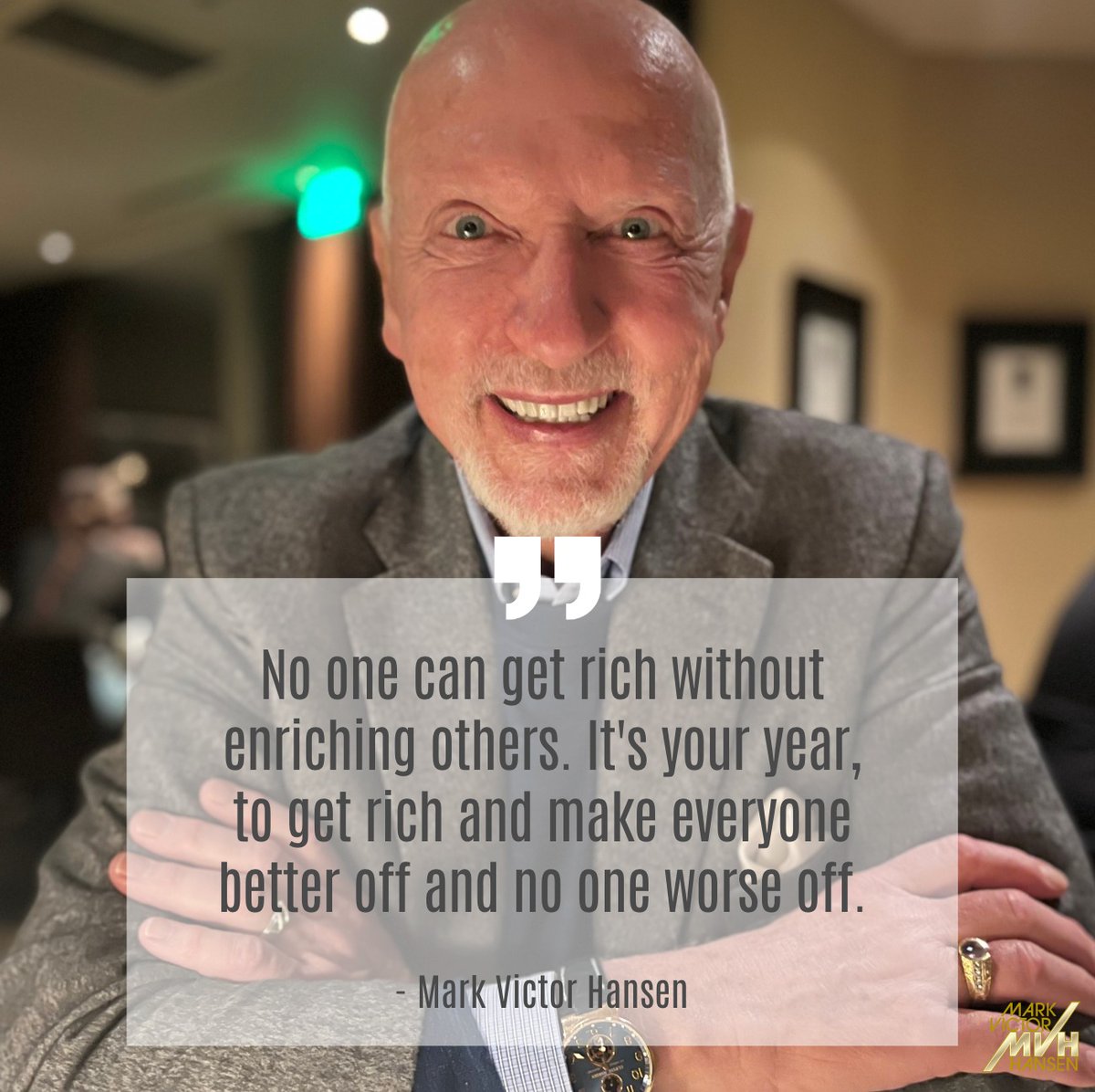 MarkVHansen's tweet image. No one can get rich without enriching others. It's your year, to get rich and make everyone better off and no one worse off. - Mark Victor Hansen

#lawofattraction #successquotes #chickensoupforthesoul