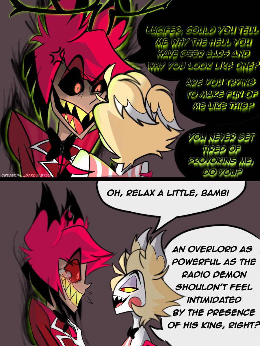 sarink248GL's tweet image. Comic Radioapple #radioapple #appleradio #Lucifer #Alastor #hazbinhotel #comic #fanart