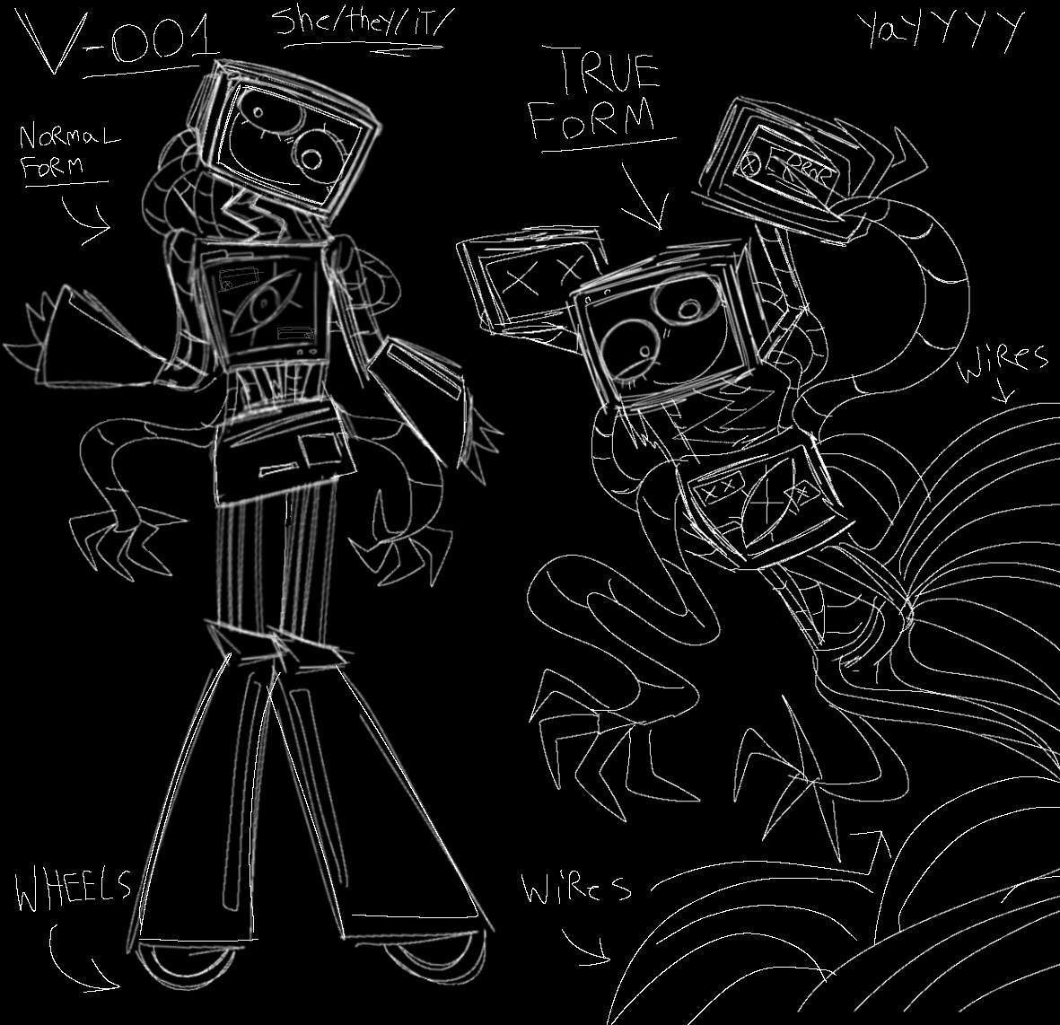 OFFICIAL REF FOR MY OC V-001. #oc #ocart #fyp #void #voidcore #art # ...