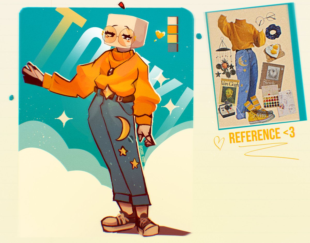 Cube__Void's tweet photo. Another Tokki drawing :D
I hope you like it!
This reference inspired my last drawing, and I really liked her in this outfit 💛💫🥞 https://t.co/NgiIU5Mk6X
