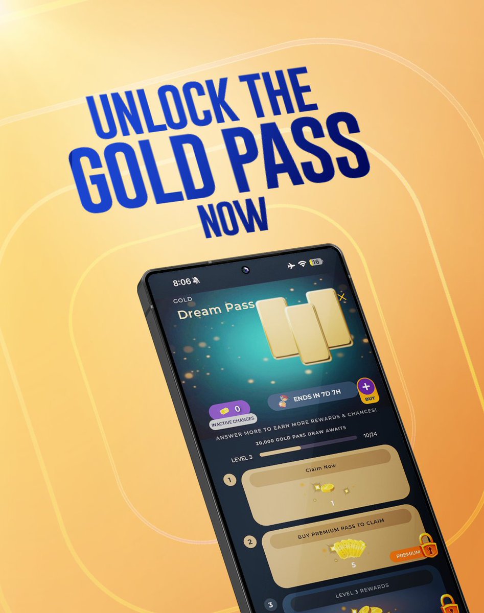 Dream_MBC's tweet image. The Draw is tonight!
Unlock the Gold Pass for a chance to win $20,000.
Your moment starts now on MBC Dream.
#MBCDream #DreamBig #YourChance #WinBig #20thAnniversary #LifeChanging #DreamToWin #NextWinner #CashPrizes
