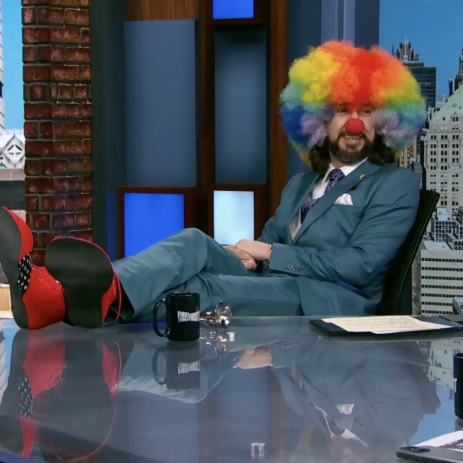 Nick Wright today showing up to his show after calling LaMelo Ball a clown