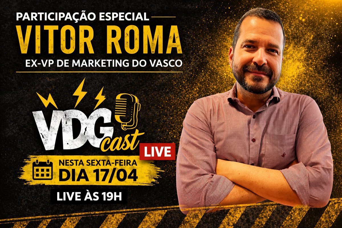 PARTICIPAÇÃO ESPECIAL

Nesta sexta-feira (17), o VDG-Cast recebe o Ex-VP de Marketing, Vitor Roma, na nossa tradicional live das 19h.

Vamos falar bastante sobre o passado e o futuro do Vasco. Guarde na sua agenda e vem com a gente