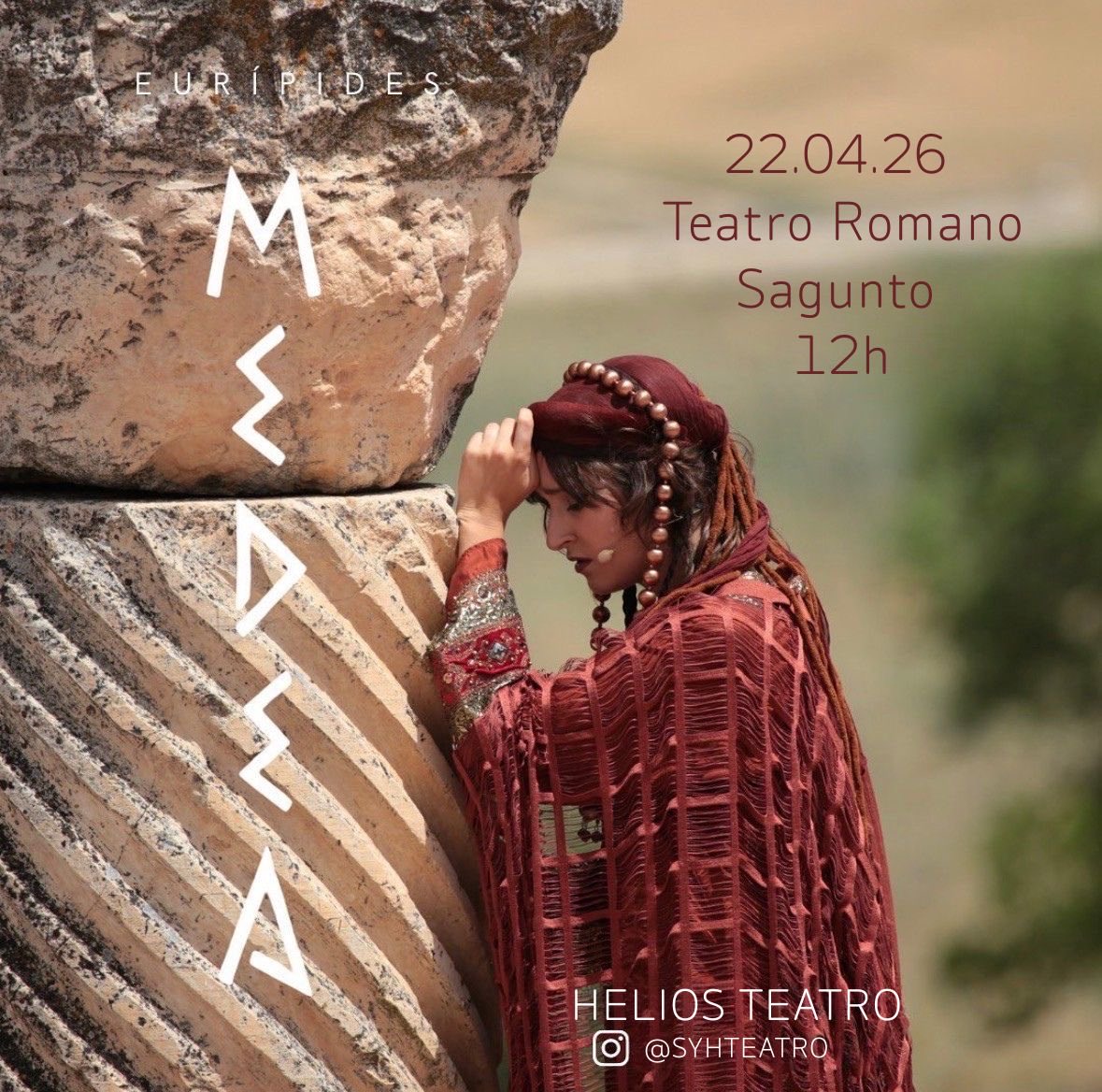 SyHTeatro's tweet photo. Próxima parada: ¡Sagunto! 🎭 El miércoles 22 de abril volvemos a nuestra segunda casa con Medea, de Eurípides, y Gorgojo, de Plauto, dentro del XXIX Festival de teatro grecolatino de los Ludi Saguntini 🏺 ¡Os esperamos! https://t.co/B28DLOU4Po