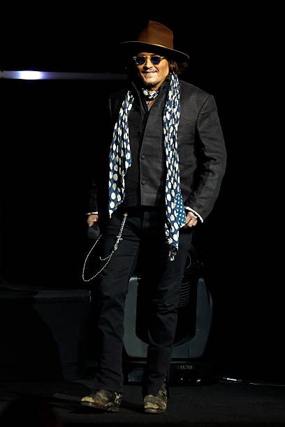ReemDepp's tweet photo. 🔥 

Johnny Depp at the CinemaCon  to promotes Ebenezer: A Christmas Carol" at the Paramount Pictures presentation at The Dolby Colosseum at Caesars Palace, in Las Vegas, Nevada. on April 16, 2026  (📸David Becker). https://t.co/xXizWZkDHK