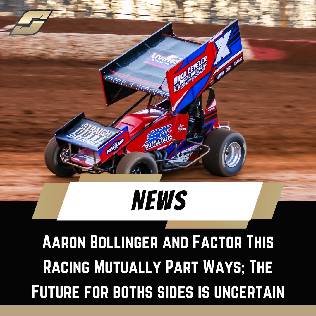 it was announced earlier today that Factor This Racing and Aaron Bollinger have part ways, the future both sides is uncertain. FTR is "not seeking a replacement driver" while Bollinger hasn't spoke about the situation. There are speculations about Bollinger's future in the sport.
