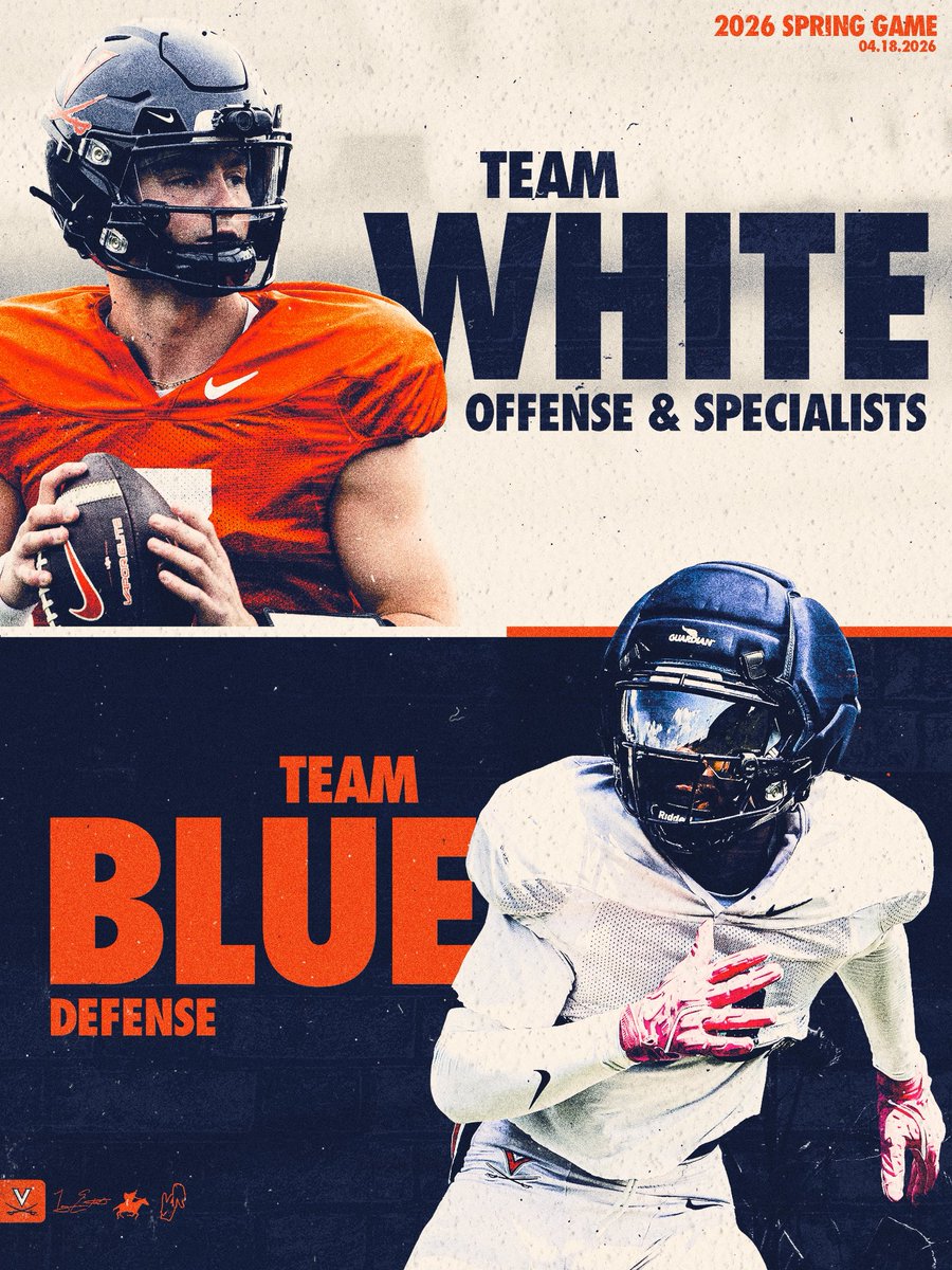 UVAFootball's tweet photo. Blue and White Spring Game‼️

Game format and scoring for Saturday

#GoHoos 🔶⚔️🔷 https://t.co/lsBajEpGp9