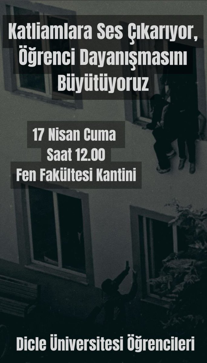 DayanismaDicle's tweet photo. Tüm üniversiteli arkadaşlarımızı öğrenci dayanışmasına davet ediyoruz. https://t.co/aIffegS77X