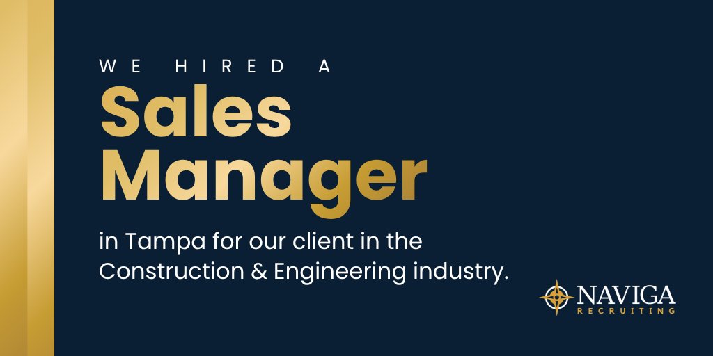 NavigaServices's tweet photo. Naviga recently placed a Sales Manager for a growing organization with a clear mission: turn high potential into high performance.

#SalesLeadership #ExecutiveSearch #HiringSuccess #SalesManagement #GrowthStrategy #NavigaRecruiting https://t.co/7EU1OwYBPS