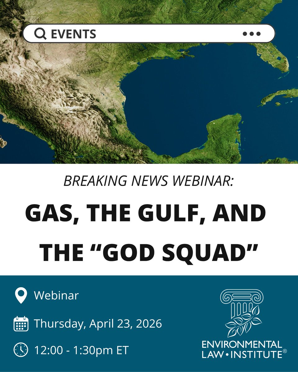 ELIORG's tweet photo. 🚨Breaking: All Gulf of Mexico oil and gas activity is now exempt from Endangered Species Act protections. 

What is the impact on endangered species like the Rice’s whale? 🐋 

Register here to join the conversation: https://t.co/q5Mzh3vDOF 

#EndangeredSpecies #NationalSecurity https://t.co/2xNnjhjcP1