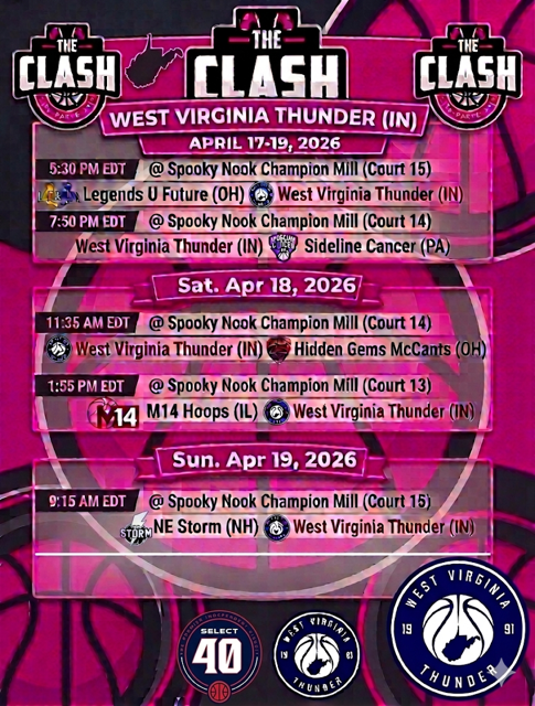 WVThunderS40CK's tweet photo. Competing at @SelectEventsBB - The Clash in Spooky Nook Sports in Hamilton, Ohio this week.  Taking advantage of each opportunity we get to compete.  Great group of players that understand basketball and how to play together. @WVTbasketball https://t.co/m07JRQuPg2