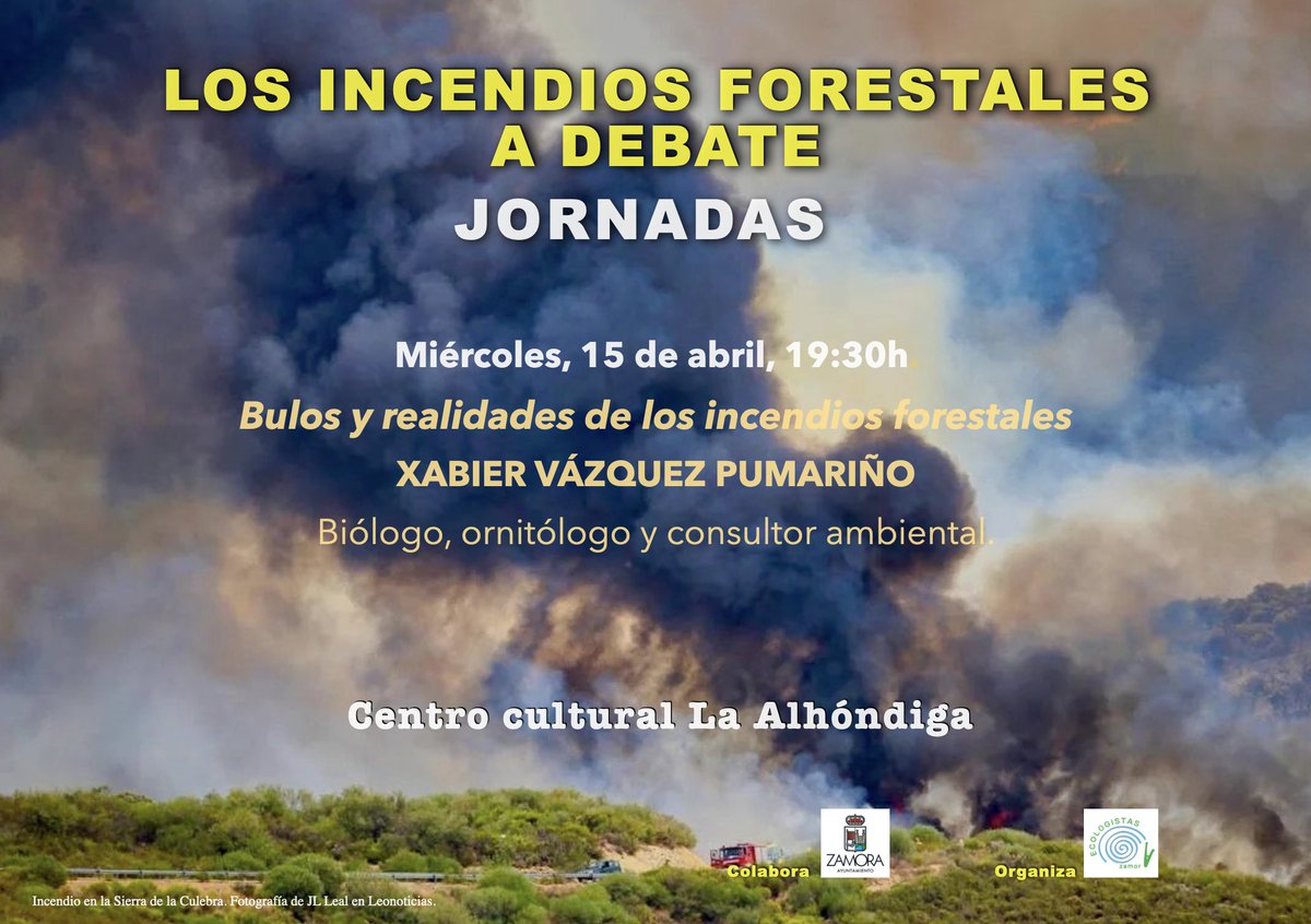 EeaZamora's tweet photo. Conferencia 2
Bulos y realidades de los incendios forestales
XABIER VÁZQUEZ PUMARIÑO
https://t.co/cMPz0CRz8l https://t.co/F3reG8yBR2