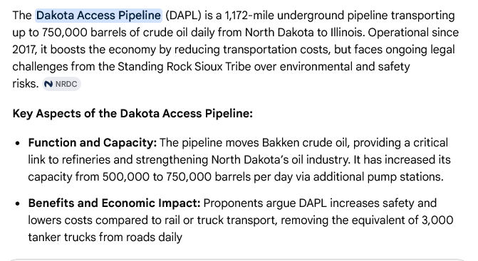 Dapl Letter you already have dapl and it can be modified to 1.5 million bl's a day