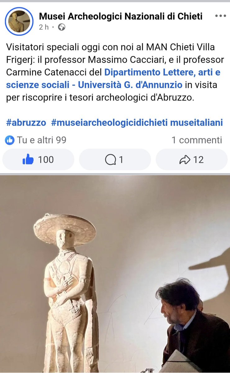 Il Guerriero di Capestrano incuriosisce Massimo Cacciari!