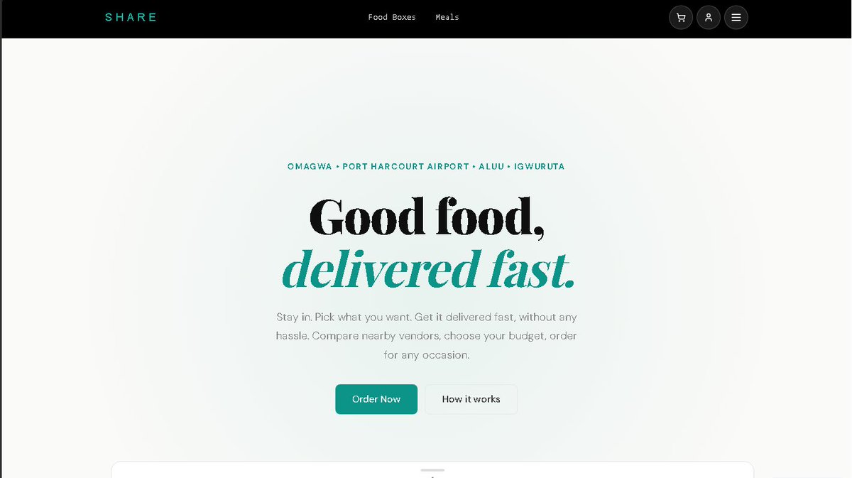 tthe_governor's tweet photo. SHARE is Coming Bruh!!!

This is my second rodeo of building a food delivery service.

2019 we started Deesh, 2025 we started SHARE, and in 2026, we discovered something better and here is my gift to you. https://t.co/QHj0A9S4MU