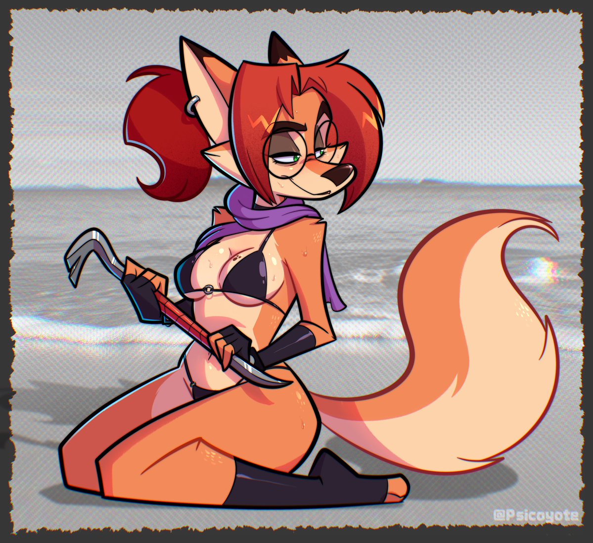 A girl and her new crowbar