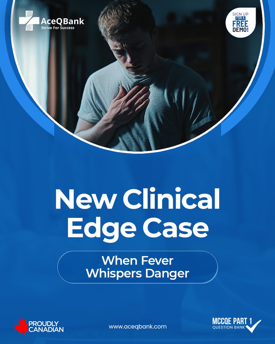 AceQbank's tweet image. Clinical Edge Case| When Fever Whispers Danger
Delve into real-life clinical scenarios that will expand your knowledge beyond the MCC objectives. 
Link: linkedin.com/pulse/when-fev…

#RealClinicalCase #ClinicalEdgeCase #Clinical #MedicalQuiz
