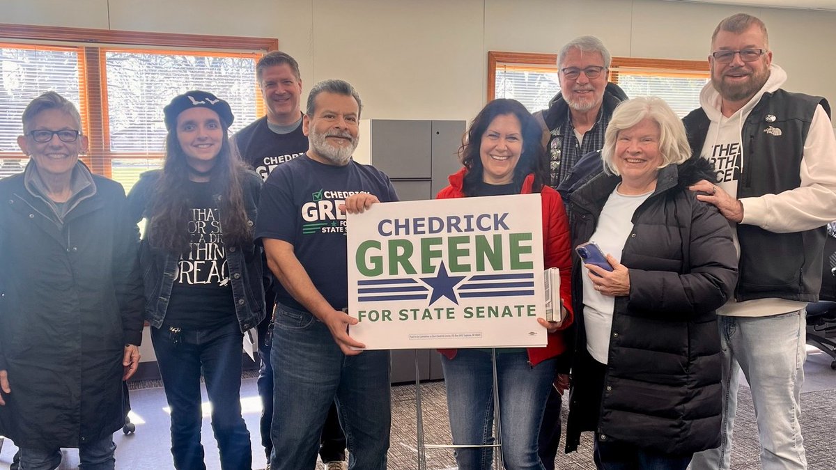 ChedrickGreene's tweet image. THREE WEEKENDS TO GO!  🗓️ 🗓️ 🗓️
Join #TeamGreene on the doors this Saturday at 10am or Sunday at noon. You can also make calls Sat afternoon to turnout voters for Chedrick. 
See thread for sign-up links.
💪🇺🇸🗳️ #SD35 #May5th #ElectionDay