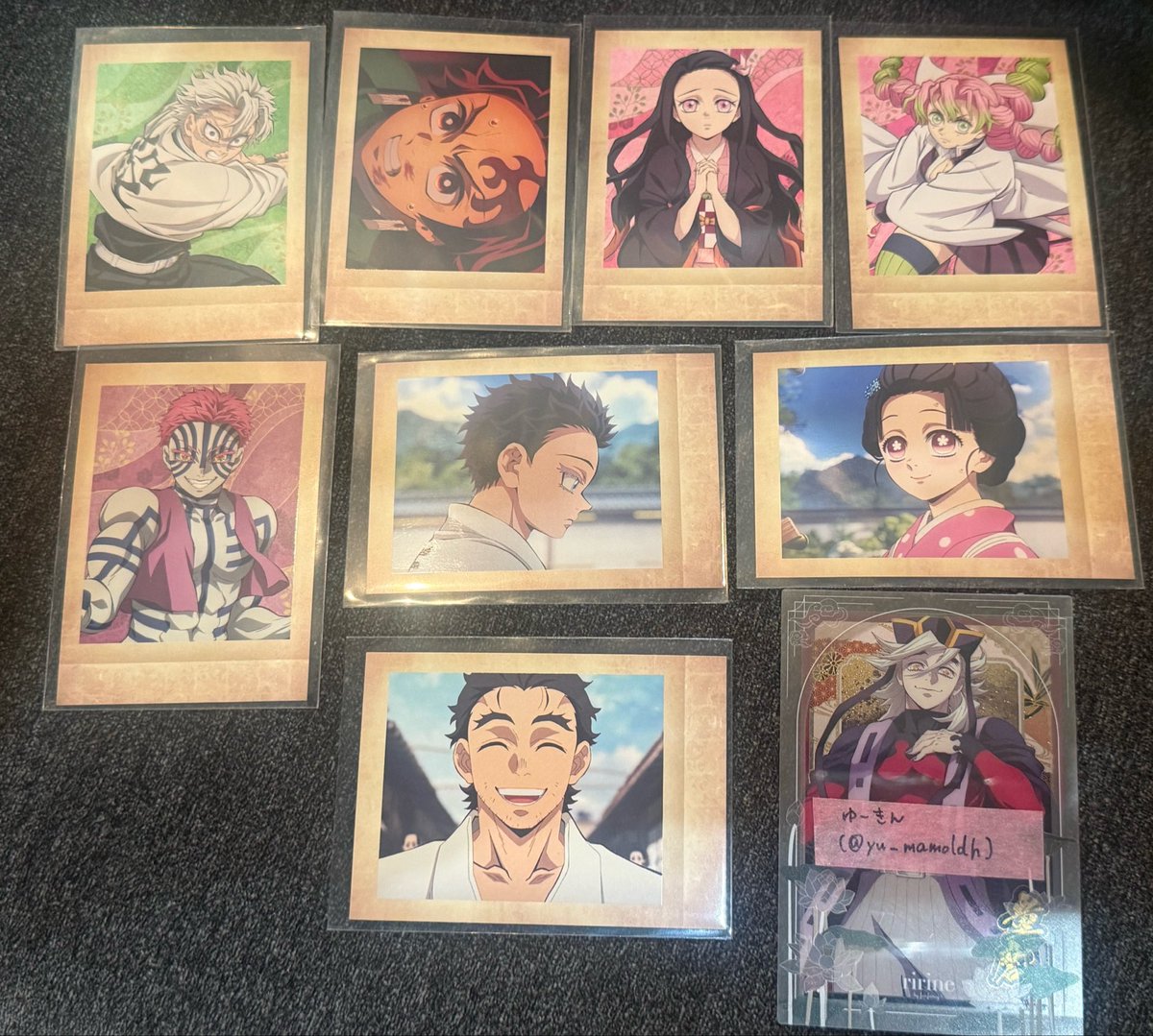 【交換】鬼滅の刃 ぱしゃこれ 其ノ捌

譲 : ★実弥 ★蜜璃 ☆禰豆子 ☆炭治郎 
       猗窩座 ♥狛治 ♡恋雪 ♡慶蔵

求 : 
童磨 ♾ (縦＞横)
無一郎 (横)1、しのぶ (縦)1

郵送交換希望。まとめて優先です。
★は☆を含むお取引、♥は♡2点もまとめてでのお取引優先です。
お気軽にお声がけください。