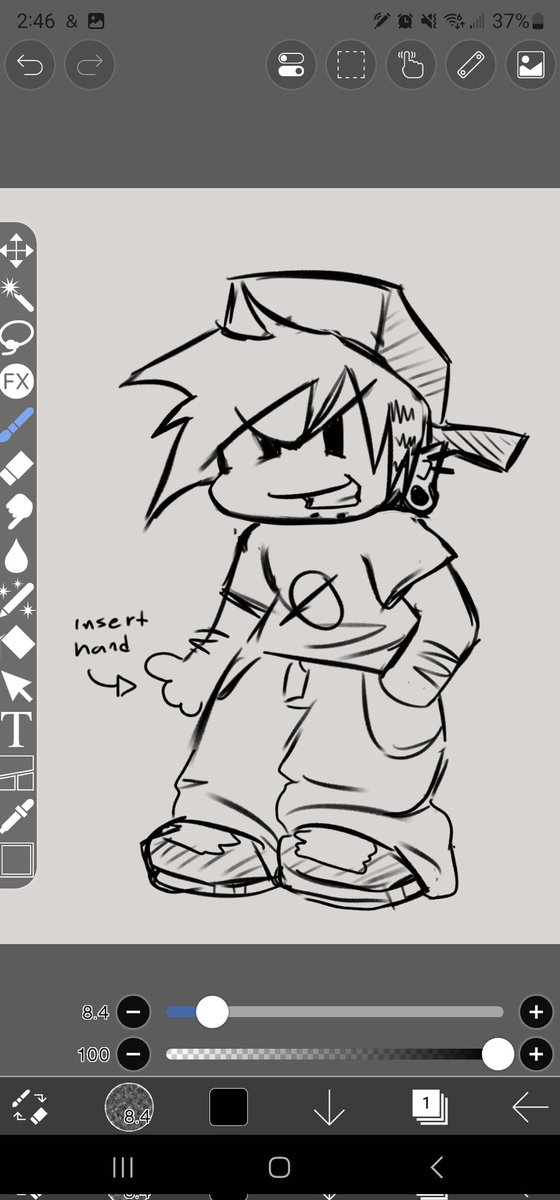 trxxg1c's tweet image. First ever bf doodle 
#fnf #boyfriend