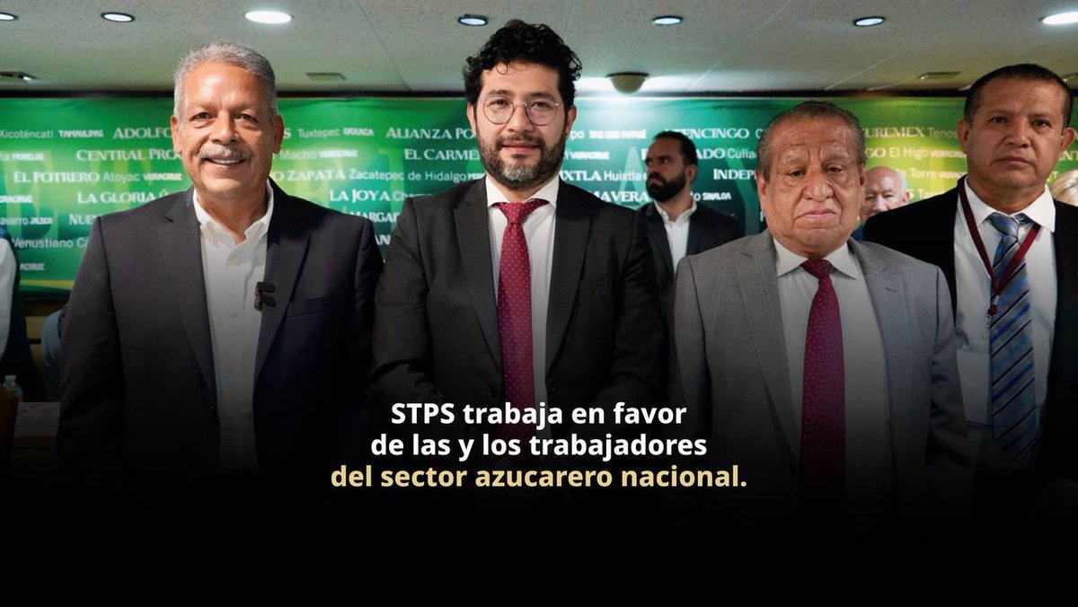 STPS_mx's tweet photo. Hoy, el Secretario @marathb participó en el 67º Consejo Nacional Ordinario del Sindicato de Trabajadores de la Industria Azucarera y Similares de la República Mexicana. https://t.co/jGJDSgurWi