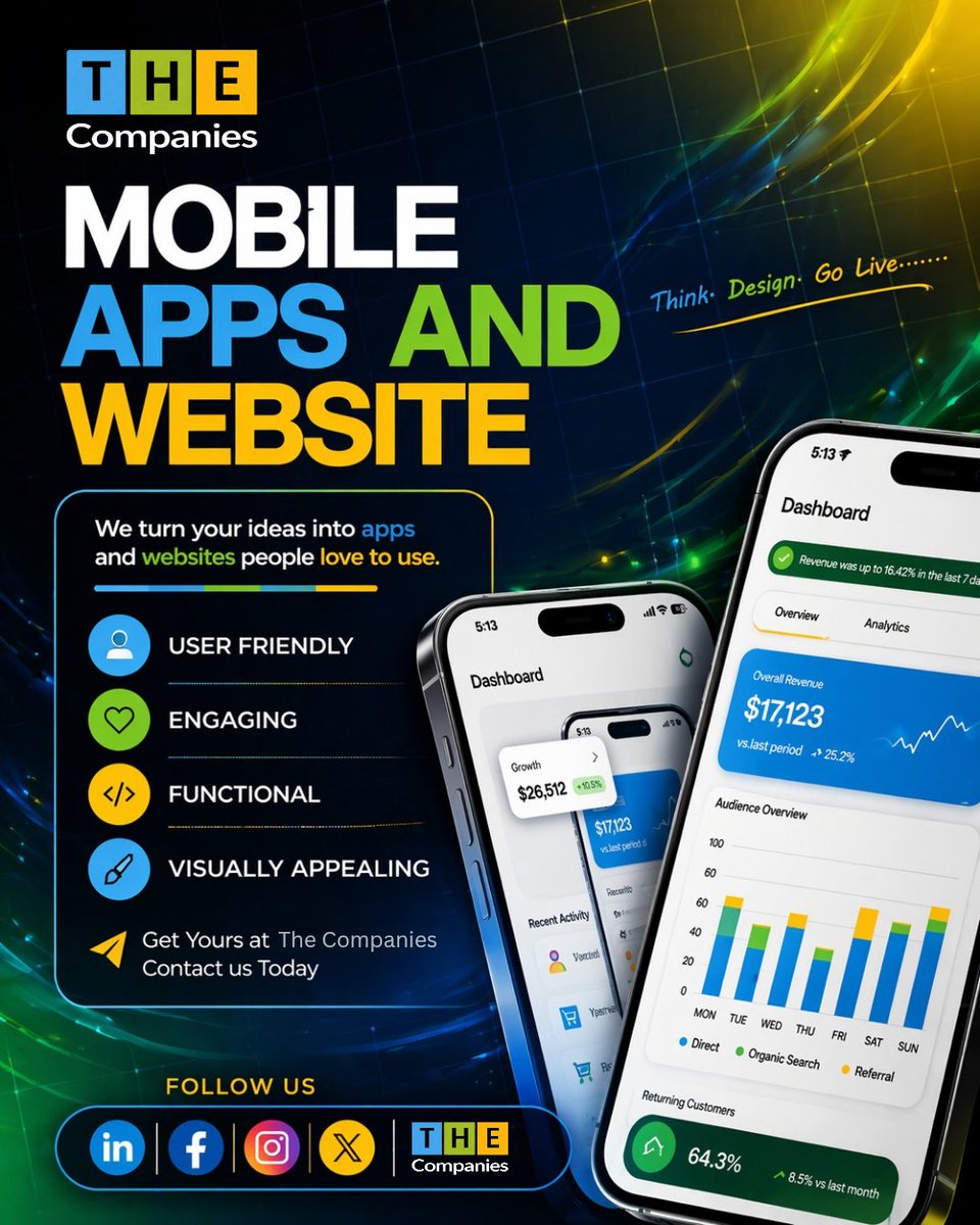 the_companiess's tweet image. Got an idea? Let’s turn it into a stunning app or website! 💡📱
User-friendly, engaging, and built for success.

#WebDevelopment #AppDevelopment #MobileApps #WebsiteDesign #UIUXDesign #BusinessGrowth #WebDeveloper #AppDesign #UserExperience #Innovation #SoftwareDevelopment