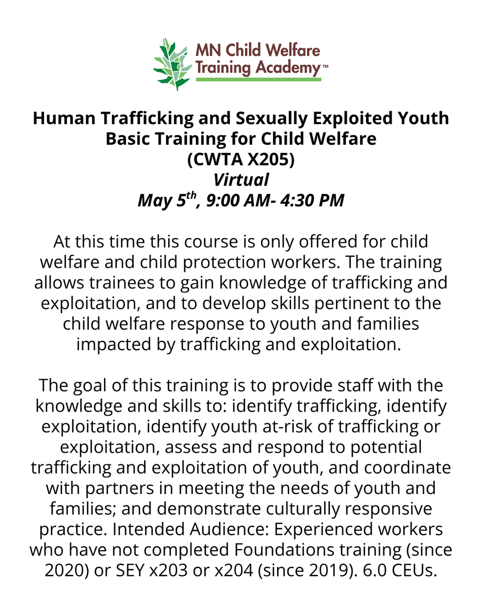 Minnesota Child Welfare Training Academy tweet media