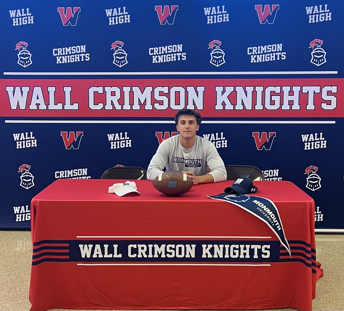 WallAthletics's tweet photo. Congratulations HEATH REINHARDT on your commitment to attend MONMOUTH University as part of the Men’s Football 🏈 Program  @WallTwpSchools @LenBardsley @HSSportsNJ @SHORESPORTSnet @JSZ_Sports @APPSportsDesk @WallHS_PTO https://t.co/NmfjcTgLH6