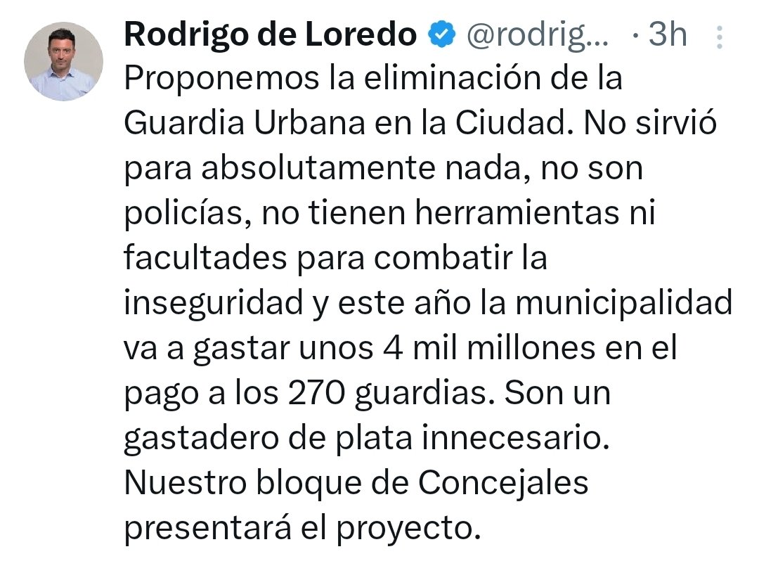 En diciembre del 2023 rechazamos la adhesión de la Muni de Cordoba a la ley provincial que habilitaba la creación de guardias Urbanas.
▪︎ Hoy presentamos un proyecto para eliminarla.
▪︎ Hace dos años que los vecinos de Córdoba se preguntan para que sirve la guardia urbana?