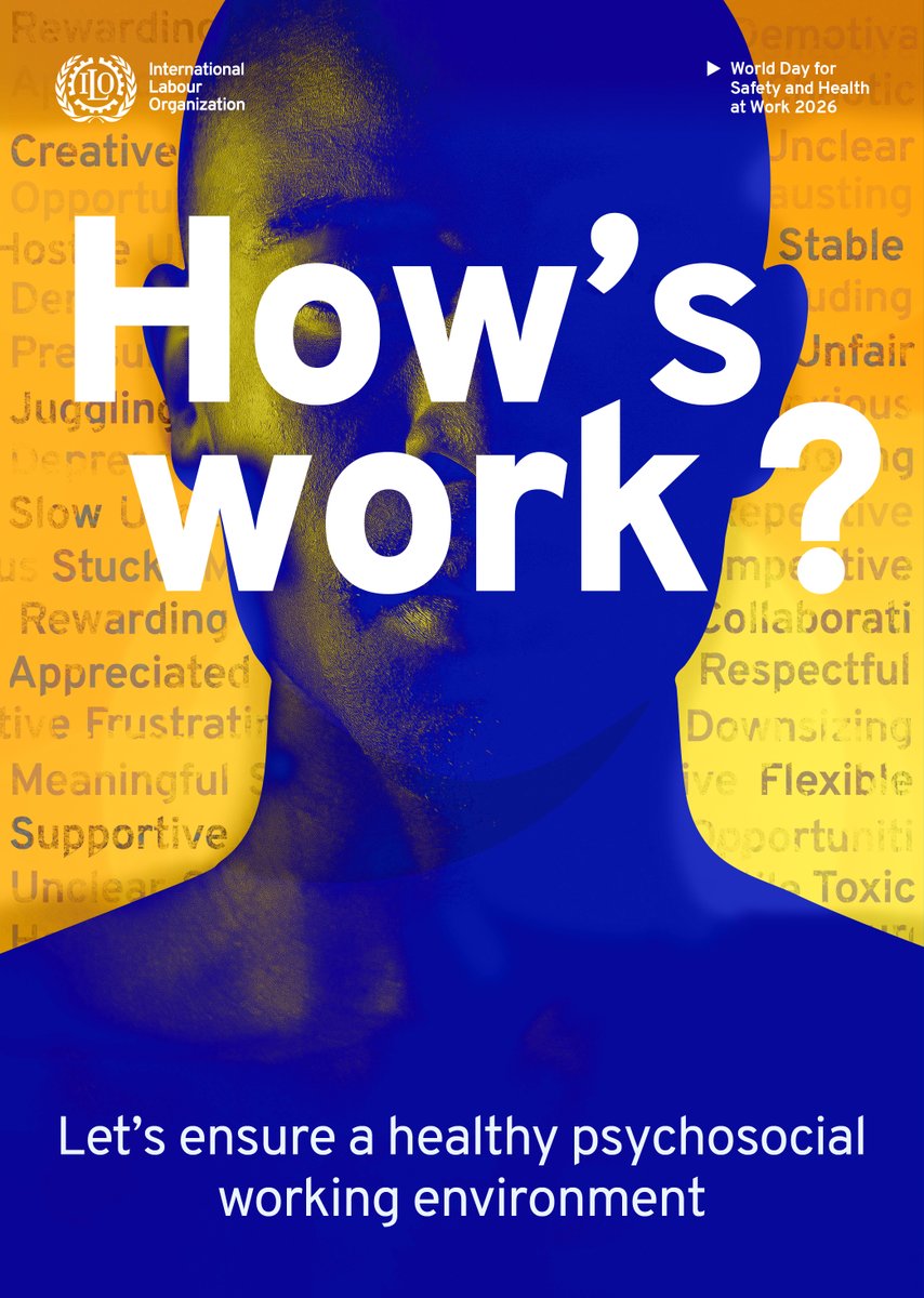 OntPayEquity's tweet photo. Every worker deserves a safe and healthy workplace – physically and psychologically. 

This year, World Day for Safety and Health at Work highlights the importance of healthy psychosocial work environments that support workers’ well-being and ability to thrive.

#SafetyatWork https://t.co/1MHSWkpgZh