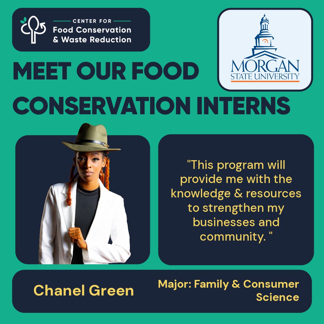 conserve_food's tweet image. 🌟 Spotlighting 2 of our #FoodConservation interns from @MorganStateU — NyJaiha DeBourg and Chanel Green! These incredible #changemakers completed our Fall '25 9-week intensive alongside top #foodsystems experts. 👏

#Sustainability #FoodLeaders #NextGen #foodwaste #NIFA